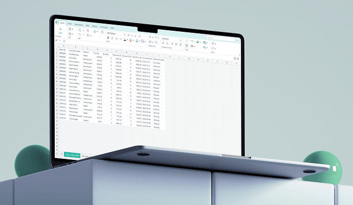 Mock up with office suit on laptop