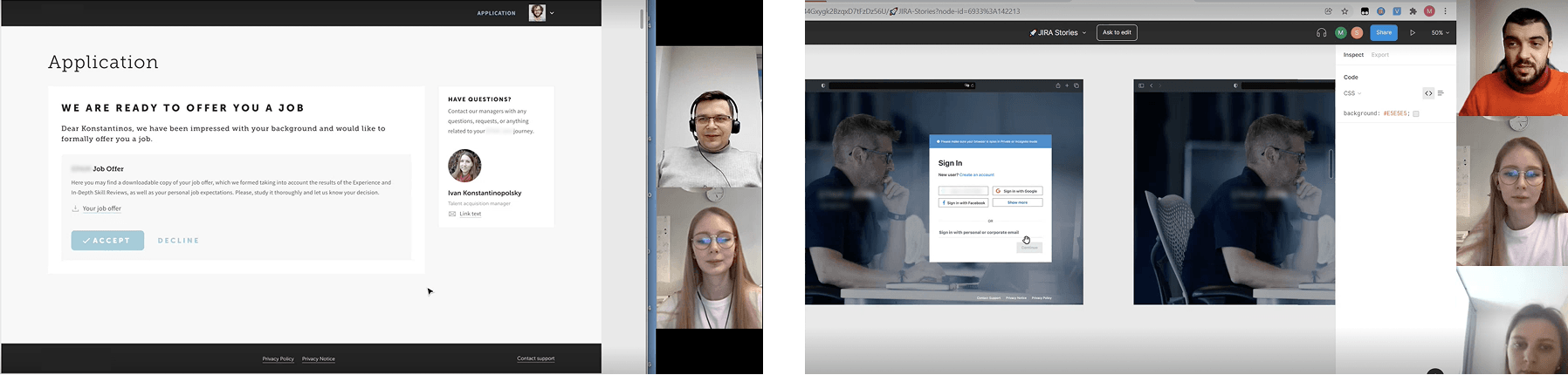 Journey map of the preboarding process