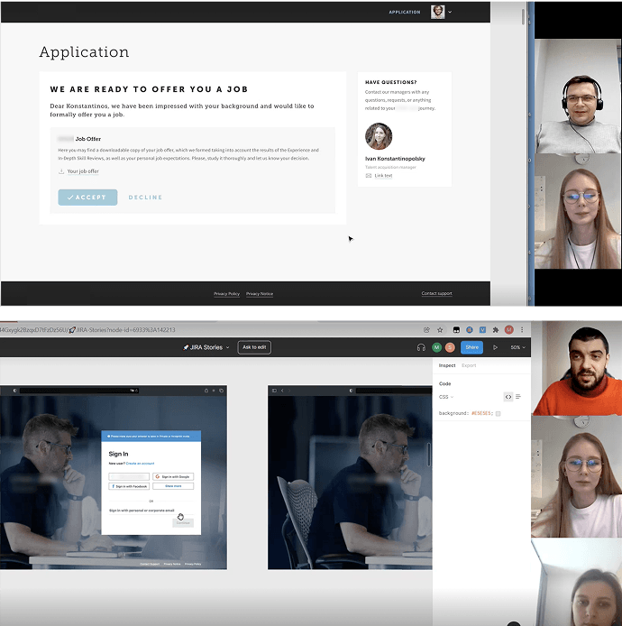 Journey map of the preboarding process