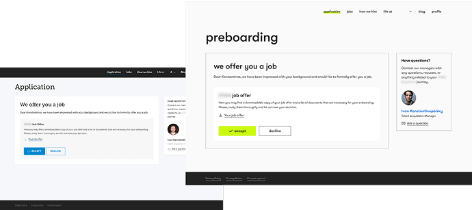 Illustrations for the preboarding platform